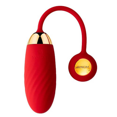 Svakom Ella Neo Red Interactive Vibrating Bullet 8.5 Inches Red EGGS