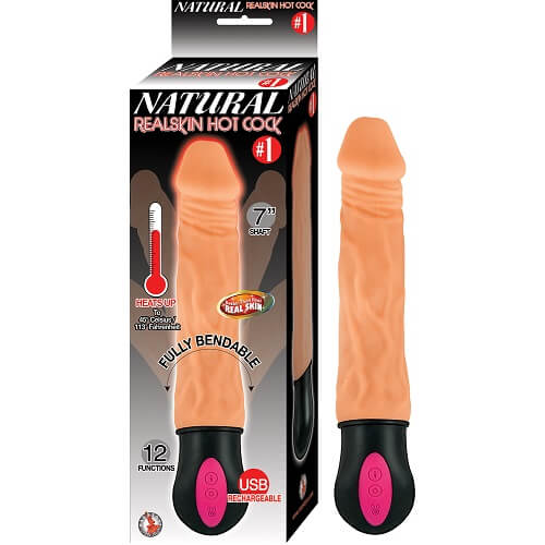 Natural Realskin Hot Bendable Vibrator with Rechargeable > Realistic Dildos and Vibes > Penis Vibrators