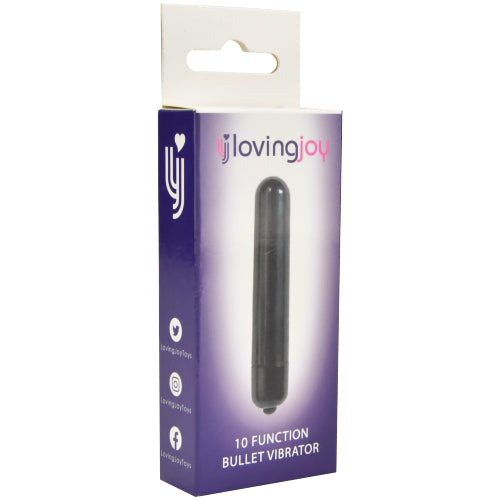 Loving Joy Obsidian (Black) – Slim 10 Function Bullet Vibrator BULLETS