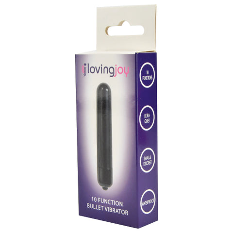 Loving Joy Obsidian (Black) – Slim 10 Function Bullet Vibrator BULLETS