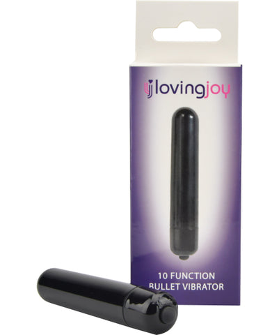 Loving Joy Obsidian (Black) – Slim 10 Function Bullet Vibrator BULLETS