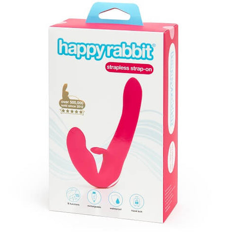 Happy Rabbit Strapless Strap-On Rabbit Vibrator – USB Rechargeable Waterproof Dual Vibrations > Dildos > Strapless Strap Ons