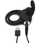 Happy Rabbit Couples Stimulating Rechargeable Silicone USB Vibrating Rabbit Love Ring > Cock Ring > Vibrating