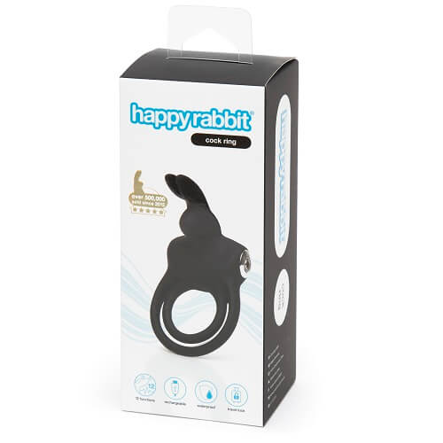 Happy Rabbit Couples Stimulating Rechargeable Silicone USB Vibrating Rabbit Love Ring > Cock Ring > Vibrating