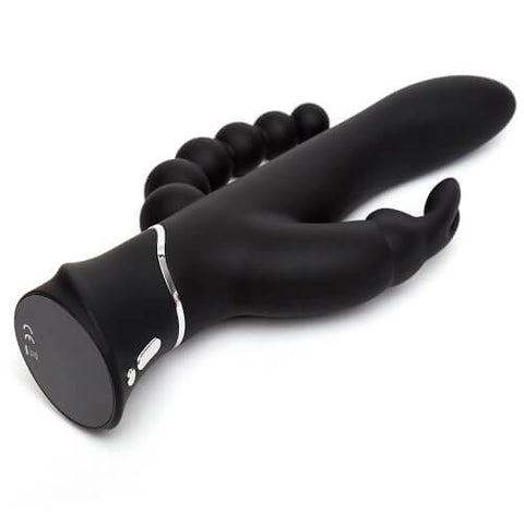 Happy Rabbit Triple Curve Rechargeable Vibrator with Travel Lock and Dual Motors > Vibrators > Ladies > Rabbit