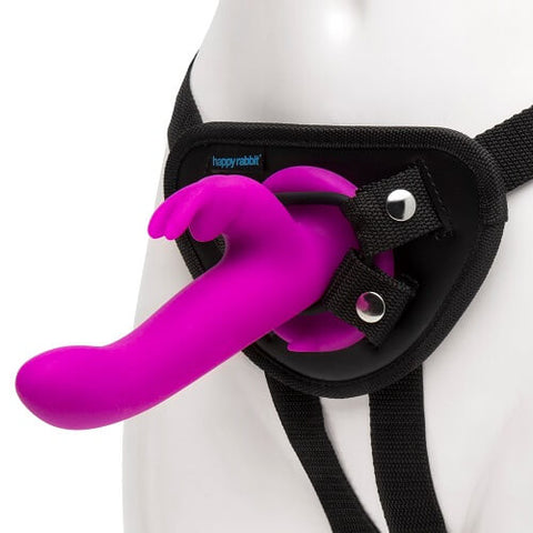 Happy Rabbit Vibrating Strap-On Harness Set – 15 Vibration Functions 5 Inch Shaft Strap-On Harness > Dildos > Strap On Harnesses