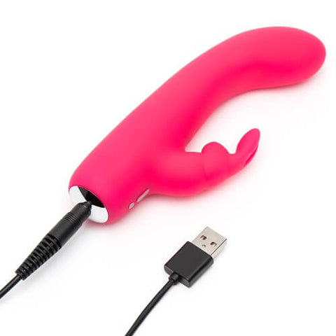 Happy Rabbit Mini Rechargeable Waterproof Silicone Rabbit Vibrator with Curved G-Spot Tip > Vibrators > Ladies > Rabbit