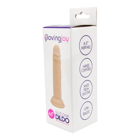 Loving Joy 4.5 Inch Silicone Dildo – Slim Beginner Friendly Silicone Dildo DONGS