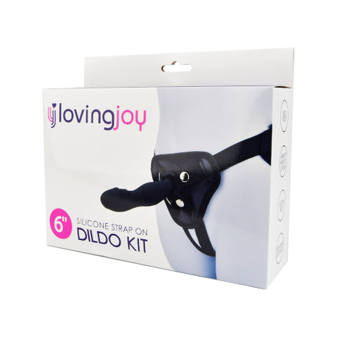 Loving Joy 6 Inch Silicone Dildo Kit – Adjustable Harness Strap-On Set > Realistic Dildos and Vibes > Strap On Harnesses