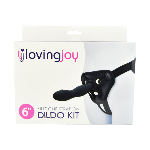 Loving Joy 6 Inch Silicone Dildo Kit – Adjustable Harness Strap-On Set > Realistic Dildos and Vibes > Strap On Harnesses