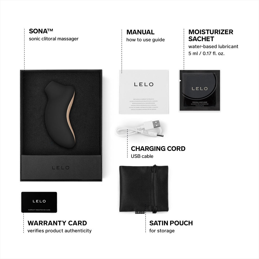 Lelo Sona Clitoral Stimulator Black Air Pulsation