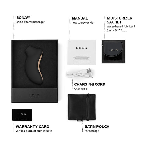 Lelo Sona Clitoral Stimulator Black Air Pulsation