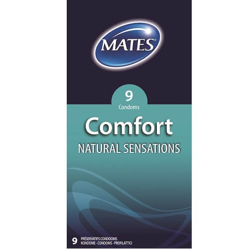 Mates Comfort Natural Sensations (Natural Color) 9 Pack – Lubricated Condoms Default Title Condoms