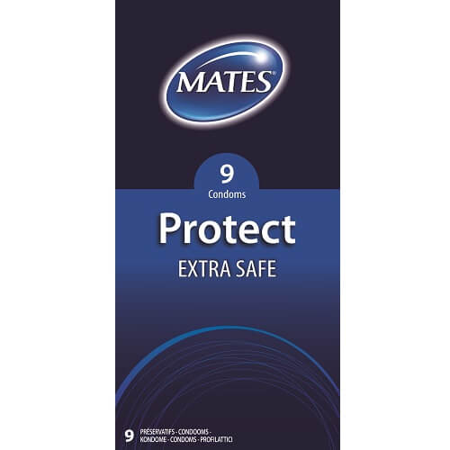 Mates Protect Extra Safe Condoms 9 Pack (Natural Color) – Lubricated Condoms Default Title Condoms