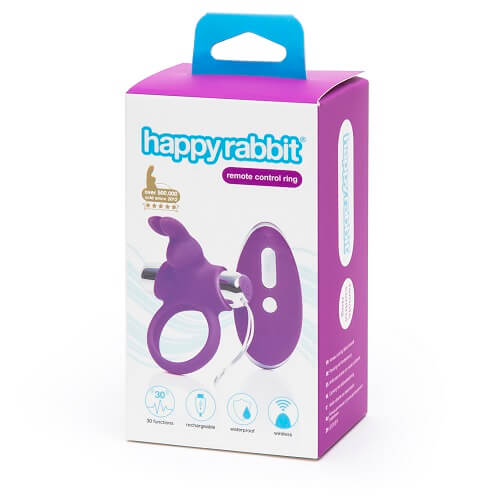 Happy Rabbit Remote Control Stretchy Silicone Cock Ring with 30 Vibration Modes > Cock Ring > Vibrating