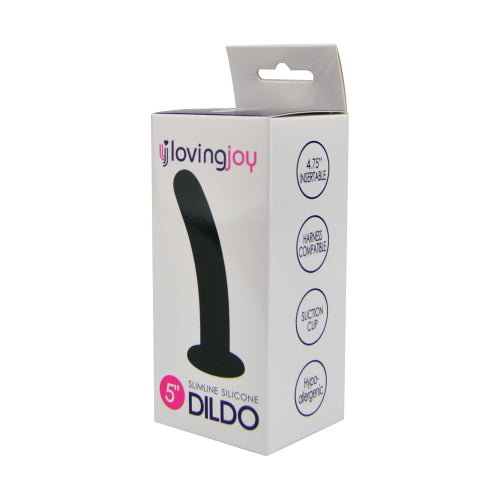Loving Joy Slimline Silicone Dildo 5 Inch – Smooth Slim Silicone Dildo > Realistic Dildos and Vibes > Neutral Dildos