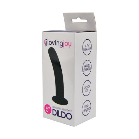 Loving Joy Slimline Silicone Dildo 5 Inch – Smooth Slim Silicone Dildo > Realistic Dildos and Vibes > Neutral Dildos