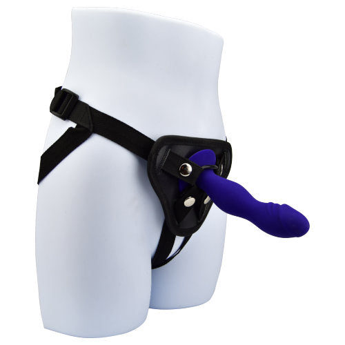 Loving Joy 6 Inch Silicone Dildo (Midnight Blue) – Harness Compatible Dong > Dildos > Neutral Dildos