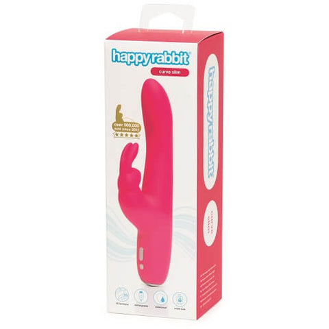 Happy Rabbit Slimline Curve USB Rechargechargeable Slim Shaft Rabbit Vibrator > Vibrators > Ladies > Rabbit