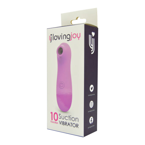 Loving Joy Clitoral Suction Vibrator (Pink) – 10 Function Vibrator Air Pulsation