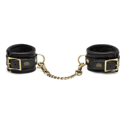 Fifty Shades of Grey Bound to You Wrist Cuffs – Faux Leather with Soft Furry Lining Wrist Cuffs Default Title > Bondage Gear > Restraints Main image