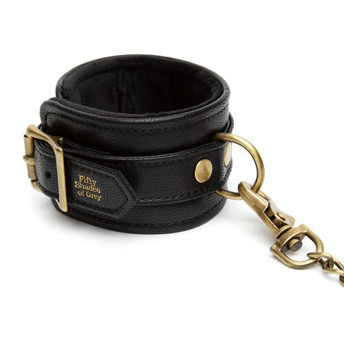 Fifty Shades of Grey Bound to You Ankle Cuffs – Faux Leather with Soft Furry Lining Ankle Cuffs Secondary image