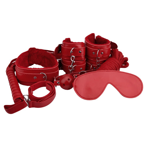 Loving Joy Beginner's Bondage Kit (Red) – 8 Piece Bondage Kit Default Title > Bondage Gear > Bondage Kits Main image