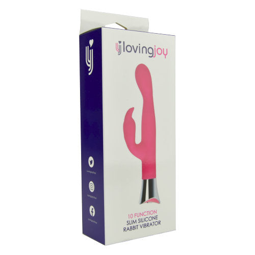 Loving Joy 10 Function Slim Silicone Rabbit Vibrator – 8.7 Inch Slim Rabbit Vibrator > Vibrators > Ladies > Rabbit
