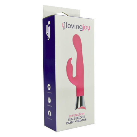 Loving Joy 10 Function Slim Silicone Rabbit Vibrator – 8.7 Inch Slim Rabbit Vibrator > Vibrators > Ladies > Rabbit