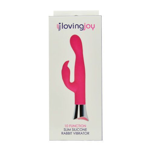 Loving Joy 10 Function Slim Silicone Rabbit Vibrator – 8.7 Inch Slim Rabbit Vibrator > Vibrators > Ladies > Rabbit