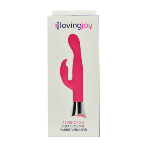 Loving Joy 10 Function Slim Silicone Rabbit Vibrator – 8.7 Inch Slim Rabbit Vibrator > Vibrators > Ladies > Rabbit
