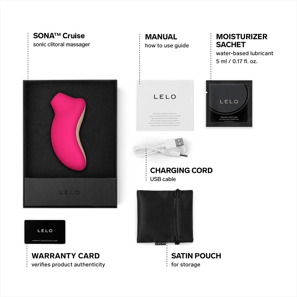 Lelo Sona Cruise Waterproof Sonic Silicone Clitoral Massager > Sex Toys For Ladies > Clitoral Vibrators and Stimulators