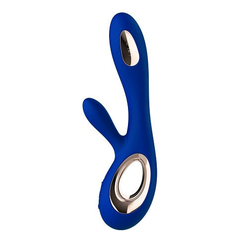 Lelo Soraya Wave – Dual Action Rechargeable Silicone Rabbit Vibrator 8.75 Inches Blue > Vibrators > Ladies > Rabbit