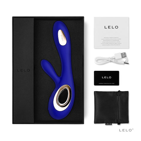 Lelo Soraya Wave Dual Action Vibrator Midnight Blue VIBRATORS-RABBIT