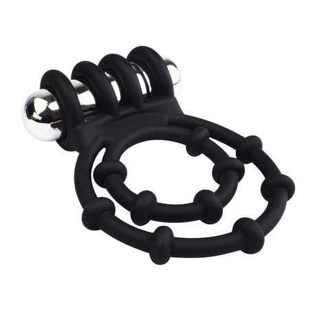 Rev-Rings Double Vibrating Cock Ring – Silicone Stretchy Double Ring Vibrator Cock Rings Vibrating