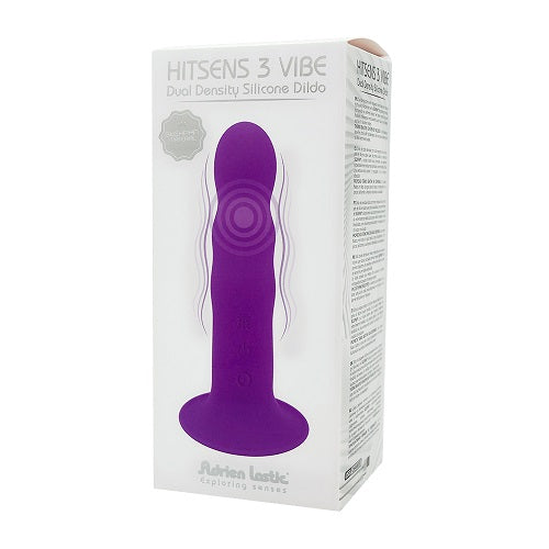 Adrien Lastic Hitsens 3 Purple 7 Inch Motorized Dual Density Silicone Dildo DONGS Vibrating