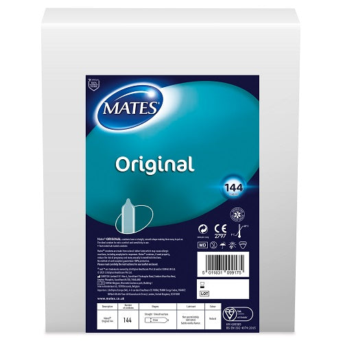 Mates Original Condom Natural Colour – Smooth Textured Lubricated 144 Pack Default Title > Essentials > Condoms
