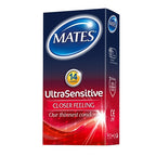 Mates Ultra Sensitive (Natural Color) – Ultra Thin Lubricated Condoms 14 Pack Default Title > Essentials > Condoms
