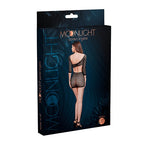 Moonlight Asymmetric Style Crochet Mini Dress (Black, One Size) – Erotic Lingerie > Clothes > Dresses and Chemises