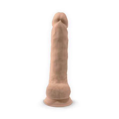Silexd 15 Inch Model 1 Flesh Premium Silicone Dildo with Suction Cup Base Dongs Realistic