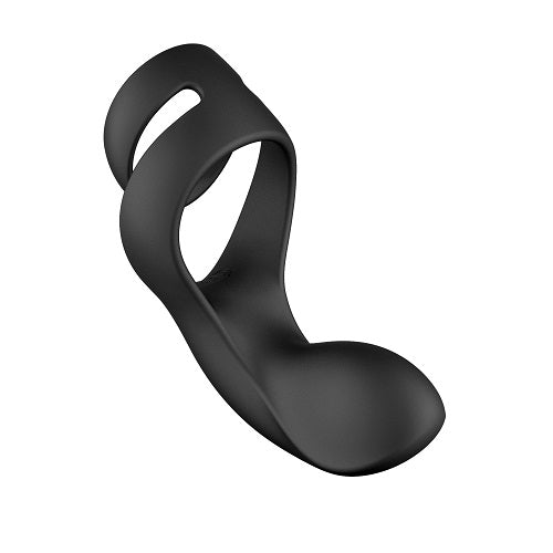 Svakom Benedict (Black) – Silicone Double Ring Perineum Stimulator with 5 Vibration Modes COCK RINGS Sling