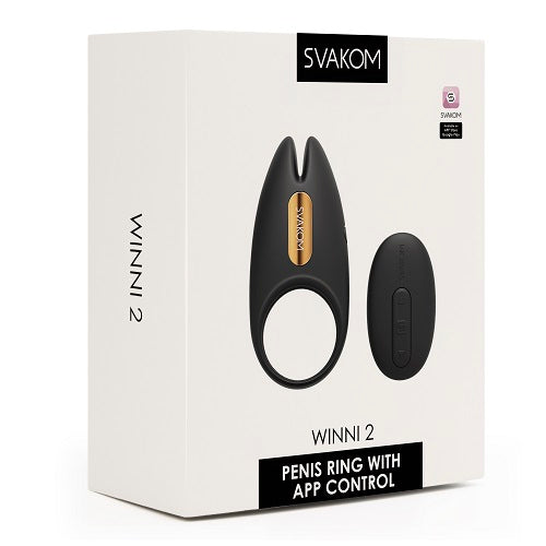 Svakom Winni 2 (Black) – Remote-Controlled Couples Cock Ring with Clitoral Stimulator > Sex Toys > Remote Control Toys