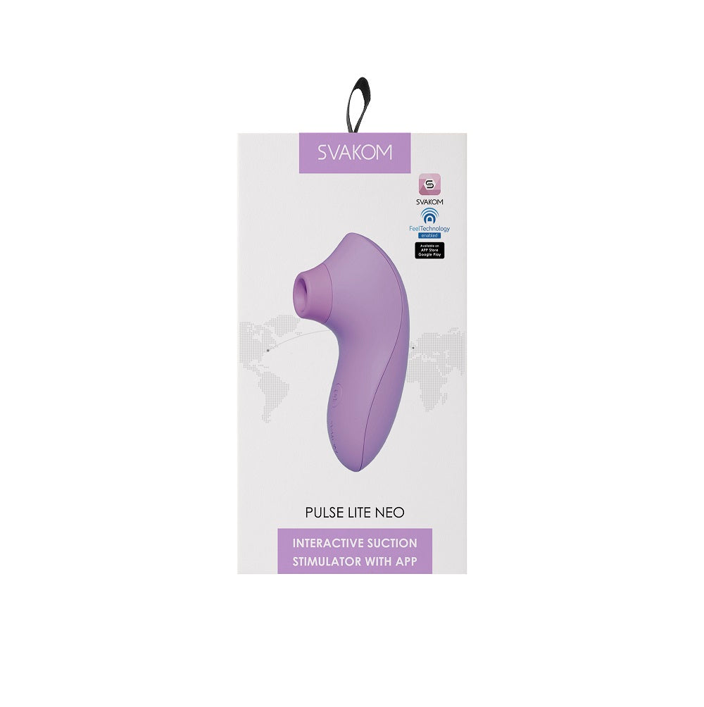 Svakom Pulse Lite Neo (Purple) – Interactive App-Controlled Suction Stimulator with Pulse Technology Remote Control