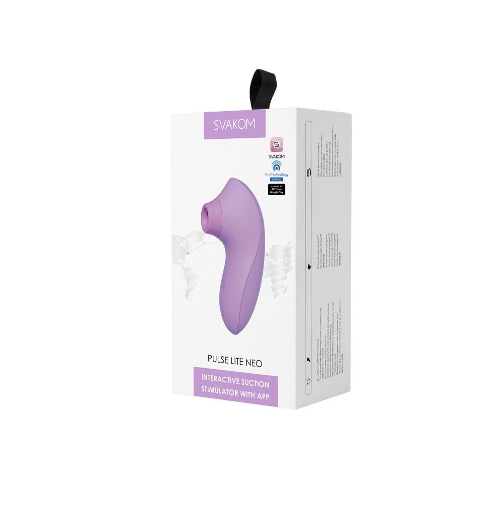 Svakom Pulse Lite Neo (Purple) – Interactive App-Controlled Suction Stimulator with Pulse Technology Remote Control