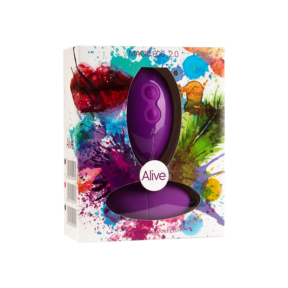 Alive Magic Egg 3.0 (Purple) – Remote-Controlled 10-Function Vibrating Love Egg 7.5 cm Remote Control