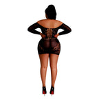 Moonlight Off the Shoulder Black Mini Dress Plus Size – Stretchy Nylon Lingerie Dress > Clothes > Plus Size Lingerie