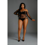 Moonlight Black Off the Shoulder Sparkle Body (Plus Size) – Lingerie > Clothes > Plus Size Lingerie