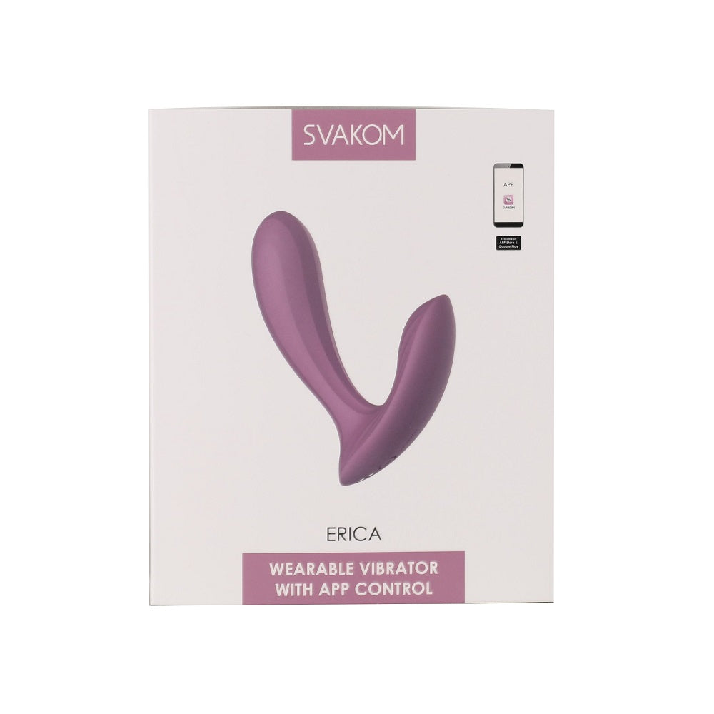 Svakom Erica (Black) – Wearable Remote-Controlled Vibrator with App Control and Dual Motors Panty Vibrators
