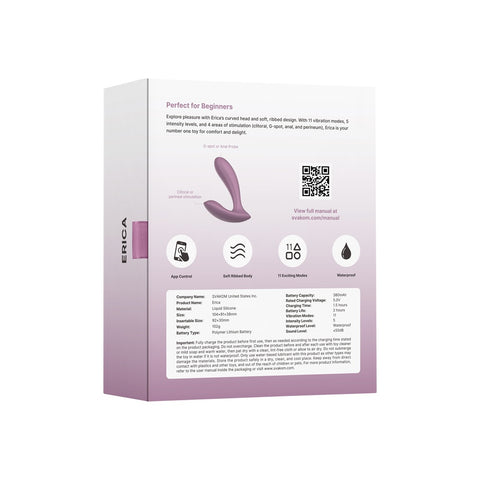 Svakom Erica (Black) – Wearable Remote-Controlled Vibrator with App Control and Dual Motors > Sex Toys For Ladies > Panty Vibes