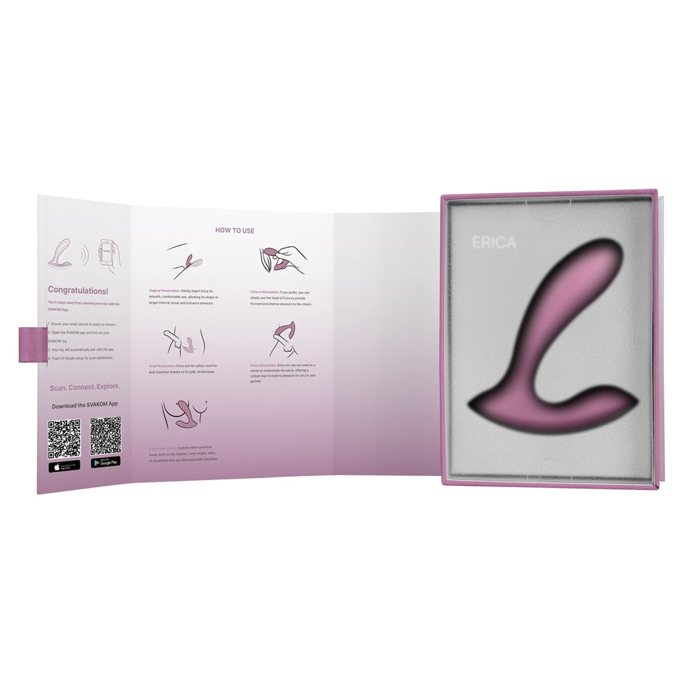 Svakom Erica (Black) – Wearable Remote-Controlled Vibrator with App Control and Dual Motors > Sex Toys For Ladies > Panty Vibes